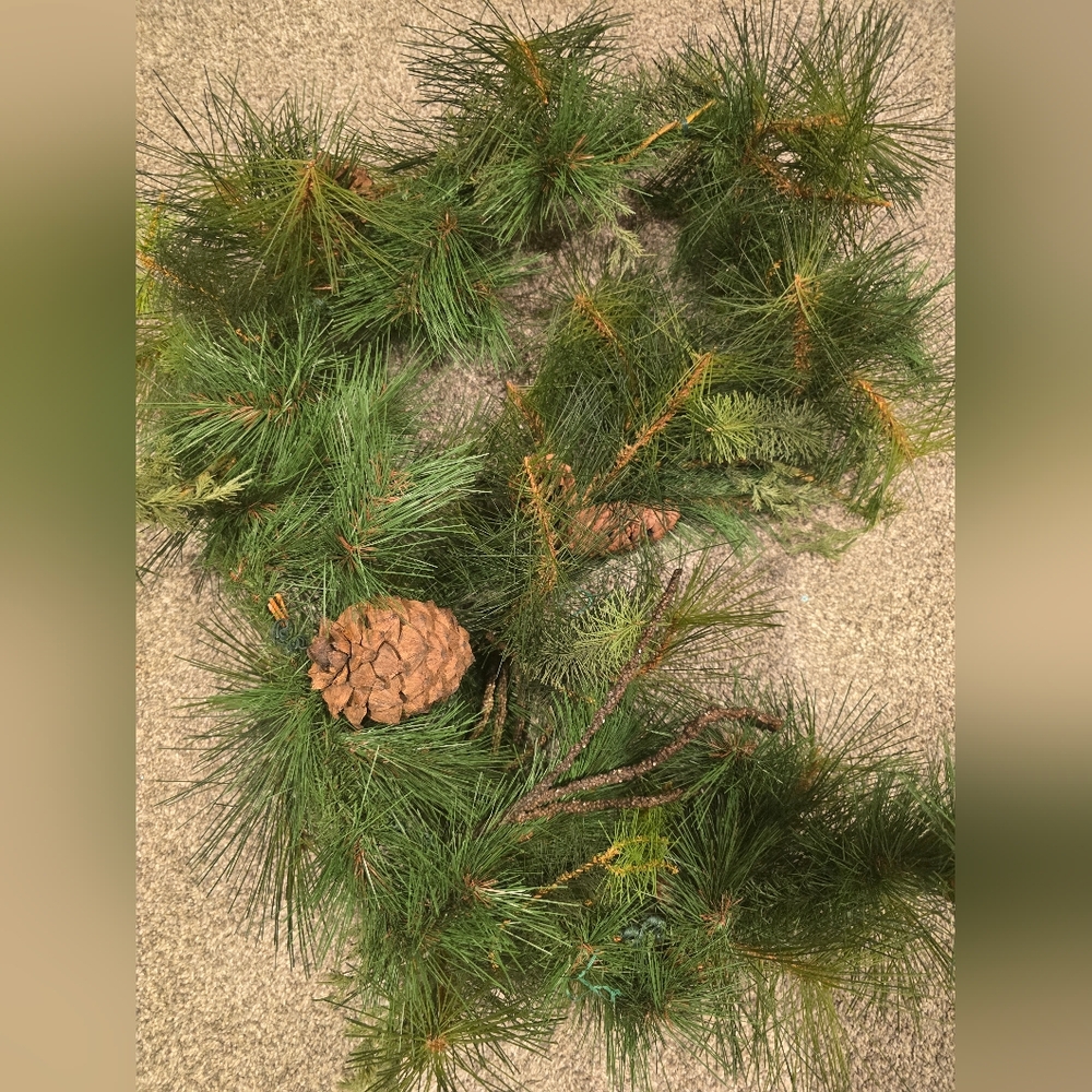 6' Garland With Pine Cones